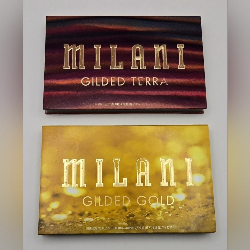 Milani Gilded Gold & Gilded Terra Eyeshadow Palettes – Lightly Used Bundle